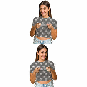 T-shirts courts pour femmes, style tendance, décontractés, avec tissu léger et respirant, extensible et doux - Product Image 5
