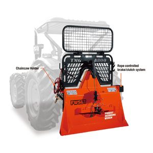 Verricello da traino professionale da 8.800 libbre, attacco a 3 punti per trattori da 30-50 CV, cavo in acciaio da 200 piedi, TMG FW50T 380V in acciaio inossidabile - Product Image 2