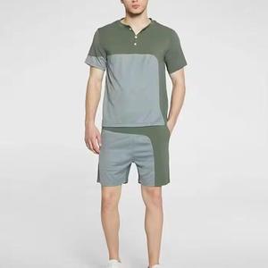 ชุดเซ็ตฤดูร้อนสำหรับผู้ชาย ดีไซน์สุดฮิต เสื้อยืดแขนสั้นและกางเกงขาสั้น ชุดออกกำลังกาย ผ้าฝ้าย ชุดเซ็ตฤดูร้อน - Product Image 6