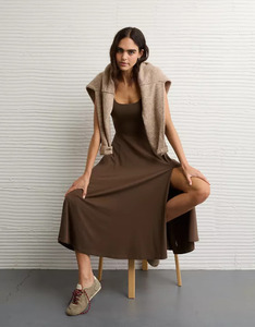 Nouvelle Robe d'été pour femme, style vintage français, marron, élégante, coupe trapèze, longue, décontractée, ajustée, nouvelle collection vintage - Product Image 2