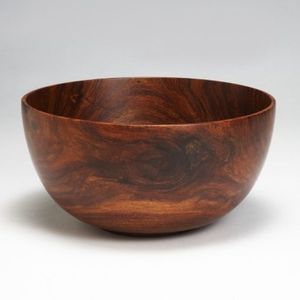 Tazones Redondos de Madera de Acacia Natural para Servir Ensaladas, Frutas, Alimentos, Nueces, Tazón de Madera Hecho a Mano en India, Tazón de Madera en Venta - Product Image 1