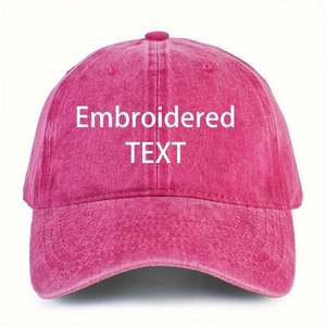 Gorra de Béisbol Personalizada con Bordado, Estilo Vintage, Color Rojo Lavado, Ajustable, de Algodón con Texto Blanco, para Fiestas, Viajes y Eventos - Product Image 2