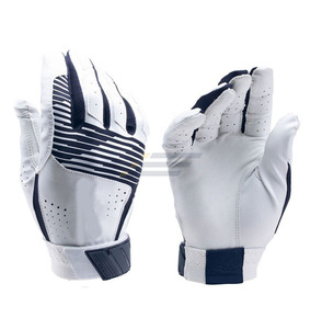 Guantes de Bateo de Cuero Verde Acolchados con Cierre de Velcro, Ambidiestros, Duraderos, Transpirables, Unisex, para Entrenamiento de Adultos - Product Image 5