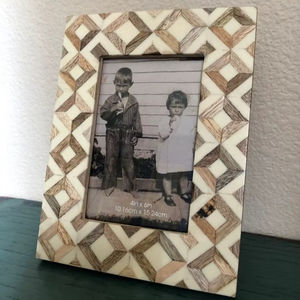 Marco de Fotos de Resina Hecho a Mano de Primera Calidad, Impresión Tipográfica de 3 Colores, Decoración de Pared, Recuerdo, Regalo de Boda, Venta de MT Exports - Product Image 1