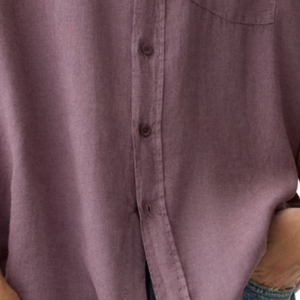 Chemise décontractée pour homme en mélange de lin, coupe ample, douce et légère, à manches longues, personnalisable, marque privée, fournisseur OEM ODM en gros - Product Image 3