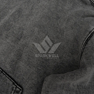 Sudadera con Capucha Gris para Hombre, Corte Regular, Algodón French Terry, Casual, Otoño, Color Sólido, Diseño con Bolsillo Frontal - Product Image 5