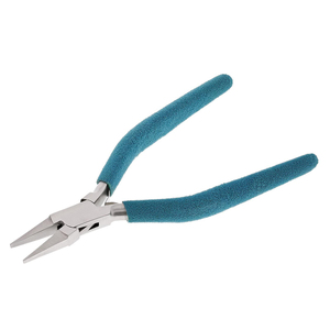 Pince à bijoux en acier inoxydable de qualité supérieure, poignée souple, pince à bec plat pour la fabrication de bijoux, avec double ressort - Product Image 4