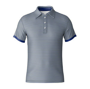 Camisas Polo a Rayas de Manga Corta para Hombre, Precio al por Mayor, Camisa de Punto Vintage, Camisa de Golf Casual con Botones, Fabricante de Ropa - Product Image 6