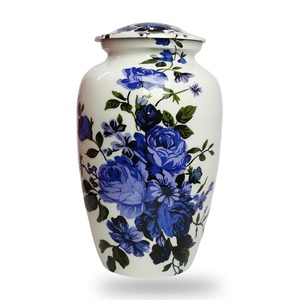 Urna de Cerámica Negra con Tapa, Pintada a Mano con Girasoles y Mariposas Doradas, Florero Decorativo Brillante, Moderno y de Lujo - Product Image 6