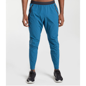 Fabrication professionnelle sur mesure de pantalons de jogging pour hommes, coupe ajustée, imperméables, anti-boulochage, avec cordon de serrage, en polyester/coton, vente en gros - Product Image 2