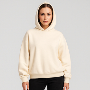 High Quality Thick Cotton Oversized Hoodie Unisex Blank Fleece Sweatshirt Custom Logo Boxy Pullover for Men and Women - Product Image 6