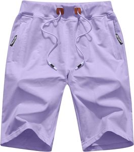 Shorts de sport tricotés bleu clair à séchage rapide avec cordon de serrage, décontractés pour l'été, taille mi-haute - Product Image 2