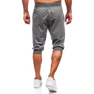 Pantalones Deportivos Grises 3/4 Hechos en Pakistán, Cintura Elástica, Tela Suave, Corte Debajo de la Rodilla, con Cordón Ajustable, Logotipo Personalizado OEM y Multicolor - Product Image 2