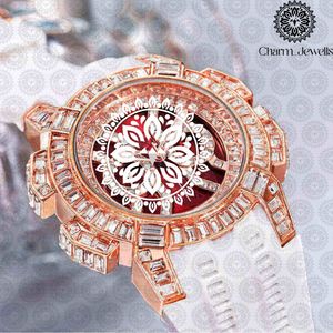 Charm Jewells – montre de luxe en céramique pour femmes, 42mm, cadran analogique à Quartz saphir, bracelet blanc, bijoux à la mode - Product Image 3
