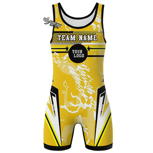 Singlet de Lucha Sublimado para Hombre, Elástico y Duradero, Transpirable, Ligero, Cómodo, Personalizable en la Parte Delantera, Spandex/Poliéster, Nuevo - Product Image 6