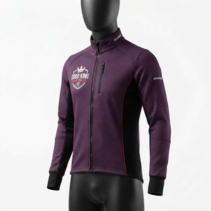 <b>Men's</b> Sports Wear Outdoor <b>Cycling</b> <b>Jacket</b> Breathable Stand Collar Front Logo Sports <b>Cycling</b> <b>Jacket</b> - Product Image 2