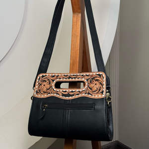 Customization Services Direct From Factory Hand Tooled Quilted Leather High-grade Crossbody Handled Bag Luxury Shoulder Handbags - Product Image 6