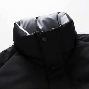 แจ็กเก็ตแบบขนเป็ดผ้ายีนส์วินเทจสำหรับผู้หญิงผู้ชายผ้าระบายอากาศคอตั้งมีให้เลือกทุกสีสำหรับหน้าหนาว - Product Image 5