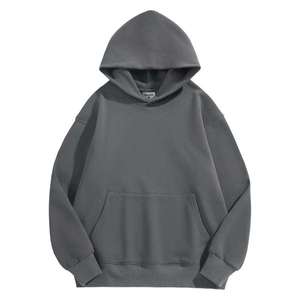Sweat-shirts unisexes personnalisés à capuche en molleton de coton 500 g/m² épais, imperméables, doublés, sans cordon de serrage, effet vintage, tricotés - Product Image 3
