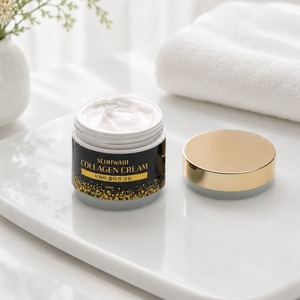 Crème au collagène Golden Glow PDRN, crème pour le visage, soin de soutien de l'élasticité, soin de la peau saine, crème anti-âge pour le visage, crème à l'acide hyaluronique - Product Image 4