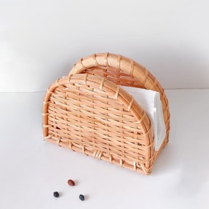 Braided rattan napkin holder container <b>baskets</b> for napkins storage <b>cheap</b> price table decor items - Product Image 1