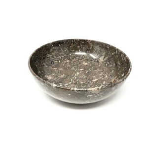 Assiette ronde en marbre fossile beige 100 % authentique et écologique, design personnalisé, OEM ODM, parmi les plus vendues - Product Image 1