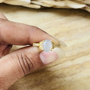 Luxury Style Moonstone <b>Rings</b> Minimalist Brass <b>Rings</b> Women 18k Gold Plated <b>Dainty</b> Accent Band Delicate Jewelry Wholesale/OEM/ODM - Product Image 4