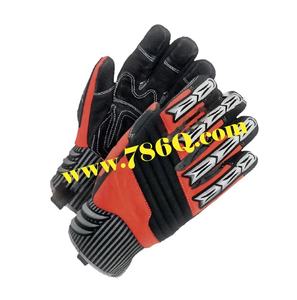 Guante forrado de cuero sintético con palma acolchada, guantes de seguridad para el trabajo - Product Image 1
