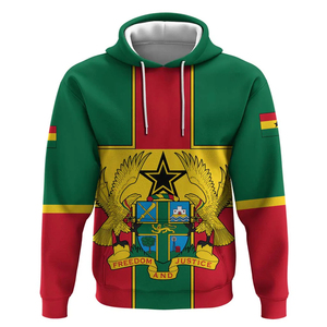 Nueva Sudadera con Capucha de Diseño Simple con la Bandera de Ghana Africana y el Escudo de Armas, Personalizable, Uniformes Deportivos - Product Image 4