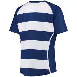 เสื้อยืดคอตตอนทรงโอเวอร์ไซส์แบบวินเทจสั่งทำพิเศษ เสื้อยืดแขนยาวลายทางสไตล์รักบี้ทรงบ็อกซี่ เสื้อโปโลแขนยาวผ้าคอตตอน - Product Image 3