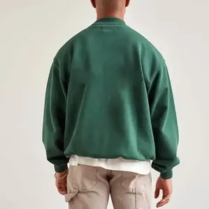 Ensemble de survêtement col rond en coton 100% uni avec logo personnalisé, tailles plus, pour hommes, 2 pièces, short et pantalon de jogging, vente en gros - Product Image 2