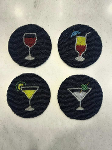 Stylish Handcrafted <b>Beaded</b> Embroidery <b>Coaster</b> for Modern Homes Traditional Embroidered <b>Beaded</b> <b>Coaster</b> for Dining and Living Room - Product Image 4