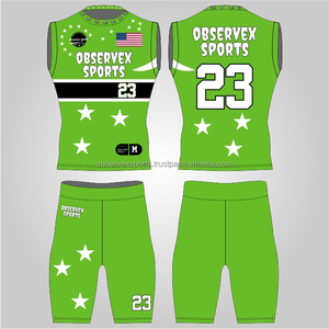 Ensemble d'uniformes de football américain 7v7 pour l'entraînement des équipes, taille junior, sublimé, compressif - Product Image 1