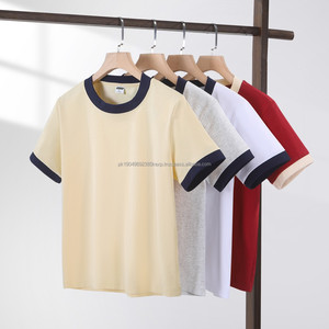 Nueva camiseta personalizada de 230gsm para mujer para imprimir camiseta transpirable con patrón sólido - Product Image 1