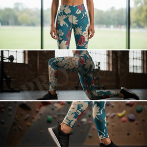 Vêtements de sport pour l'entraînement, le jogging et la course à pied, leggings de compression OEM ODM, leggings en polyester extensible, leggings de yoga personnalisés imprimés OEM - Product Image 3