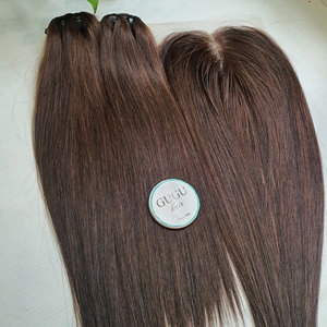 100% brut vietnamien cheveux humains Remy Machine Double trame faisceaux fermeture HD dentelle Transparent os droit 5x5 femmes privé - Product Image 3