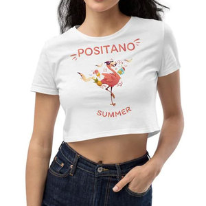 White Color High Quality New Design Comfortable Slim Fit Stylish New Arrival Good Supplier Casual Wear Printed Women Crop Top - Product Image 1