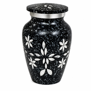 Antique Diamond Silver Engraved Eco-Friendly <b>Mini</b> Keepsake Urn for Storage Funeral Ashes - Product Image 1