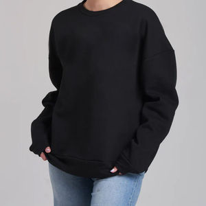 Sweat-shirt pour femme 100% coton, couleur unie, écologique, respirant, coupe ajustée, pull d'hiver - Product Image 5