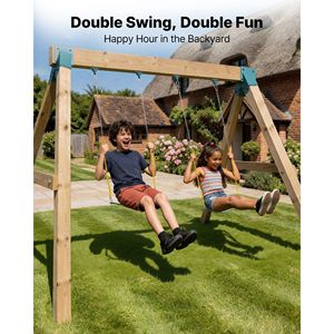Heavy-Duty A-Frame Swing Set <b>Hardware</b> with 2 Swing Brackets 2 Seats 4 Hangers for Playground Use - Product Image 3