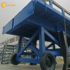 Rampe de chargement mobile Naltako hydraulique manuelle 6 tonnes pour entrepôt et quai de chargement de camions – Rampe de chantier 6t - Product Image 4