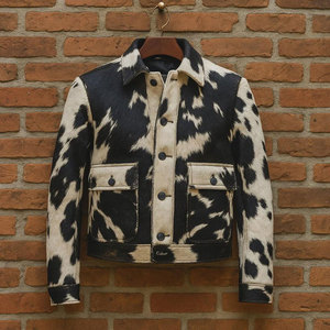 Blouson aviateur en cuir de vachette pour homme, manches longues, coupe moderne, aspect robuste, matière résistante, coupe-vent, vêtement haut de gamme pour l'hiver - Product Image 6