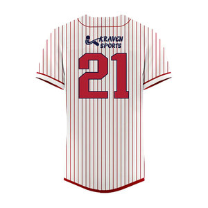 Camiseta de Béisbol con Diseño de Cuello en V Personalizado, Venta Directa de Fábrica, Material de Poliéster - Product Image 2