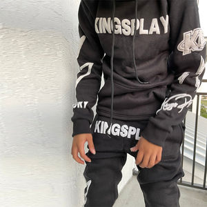 Conjunto de Sudadera con Capucha para Hombre, Estilo Invernal, Logotipo Personalizado, Ropa Urbana, Estilo Hip Hop, 100% Algodón, Conjunto de Dos Piezas, Chándal Deportivo de Alta Calidad - Product Image 3