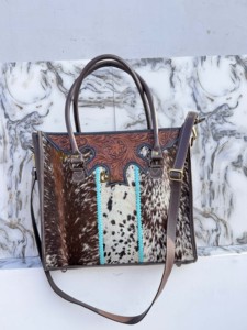 Bolso Tote Grande de Cuero Grabado a Mano, Estilo Bohemio Vintage, con Asa Cruzada y Correa para Hombro, de Piel de Vacuno, Novedad 2026 - Product Image 2