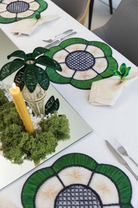 Mantel Individual Redondo de Rafia Natural Hecho a Mano, Tapete Tejido para Mesa, Decoración Elegante para el Hogar, Suministro al por Mayor Directo de Fábrica - Product Image 2