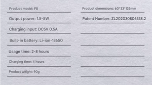 Ventilador de Mano HADATA F8, Ventilador Portátil Silencioso, Mini Ventilador de Bolsillo Recargable por USB para Estudiantes - Product Image 6