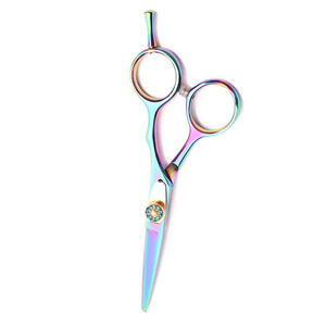 Tijeras de Barbero de Acero Inoxidable de Alta Calidad con Mango Recubierto de Acero Inoxidable, Punta de Cuchilla Recta para Diestros, para Peluquería y Estética - Product Image 4