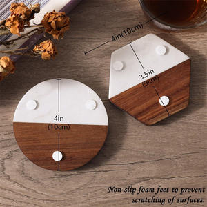 Free Sample <b>Bar</b> Home Customized Eco-Friendly Modern Design Wood Coaster Laser Engraving Natural Acacia Wood 4mm Thick - Product Image 5
