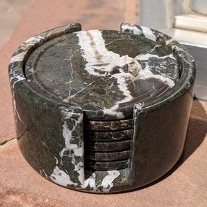 Top Quality <b>Marble</b> <b>Coaster</b> Round Shape Set Fully Customized in Stock Glass Mats & Pads Low Price - Product Image 2